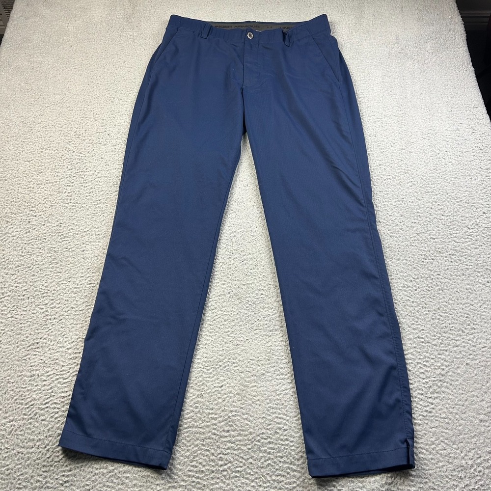 Under Armour The Showdown Pants Men's 36x34 Straight Leg Stretch Golf Chino Blue